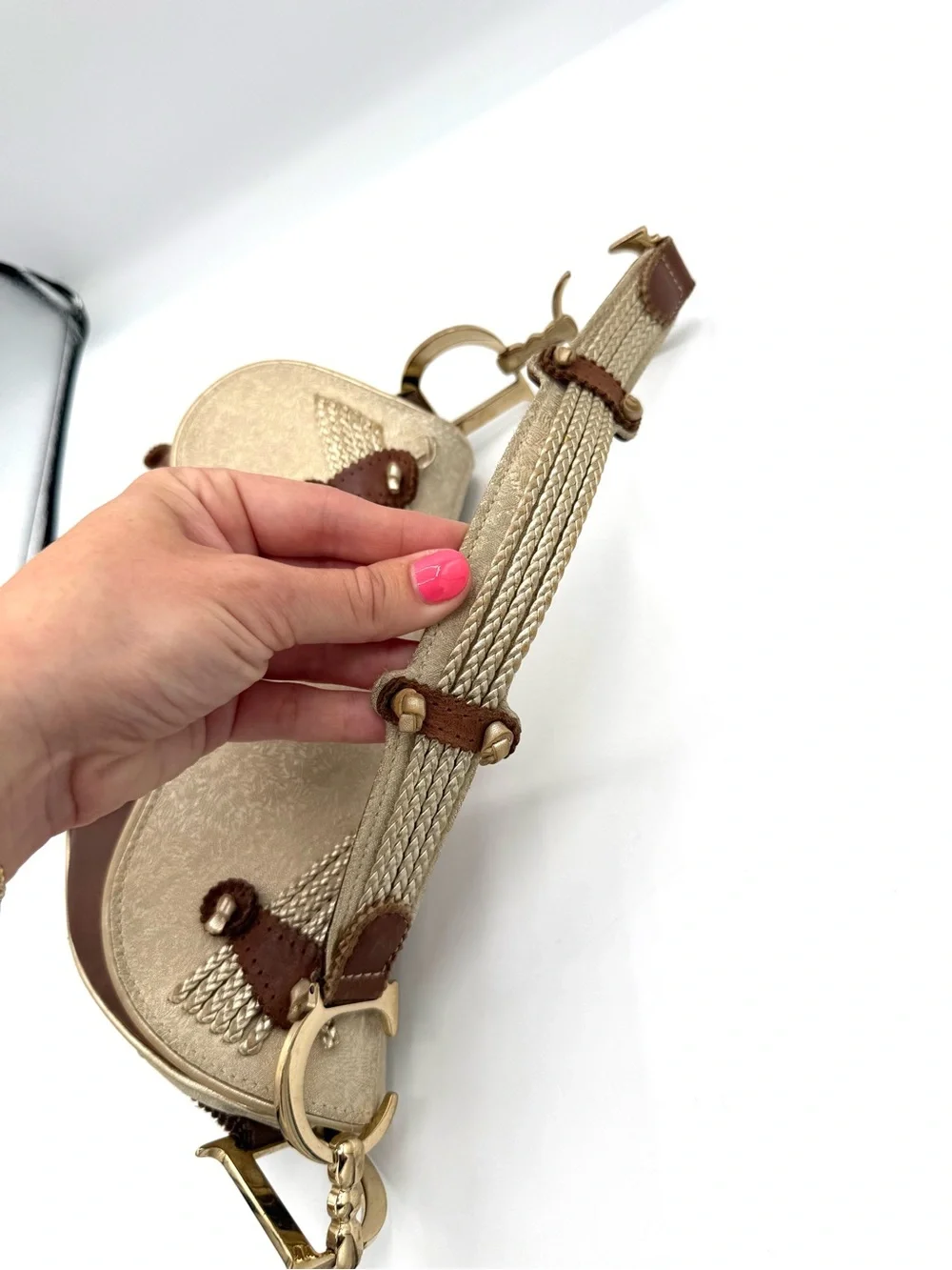Dior Limited Edition Galliano Western Saddle Bag with 'D' Charm
